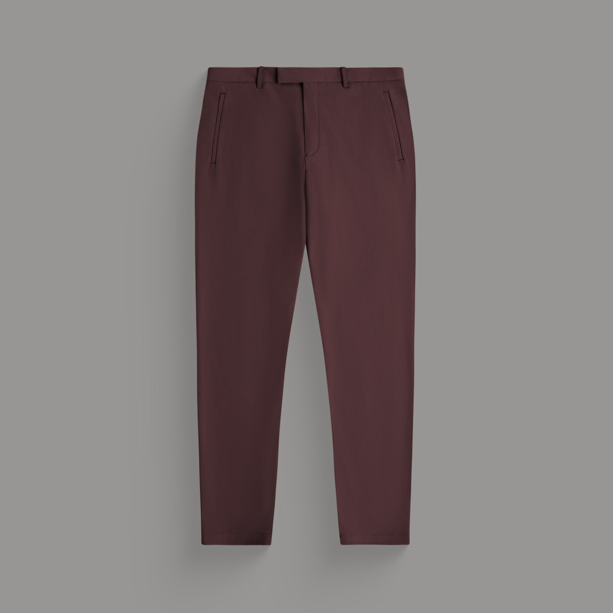 bespoke custom trousers pant chino performance technical model Tyler in Maroon