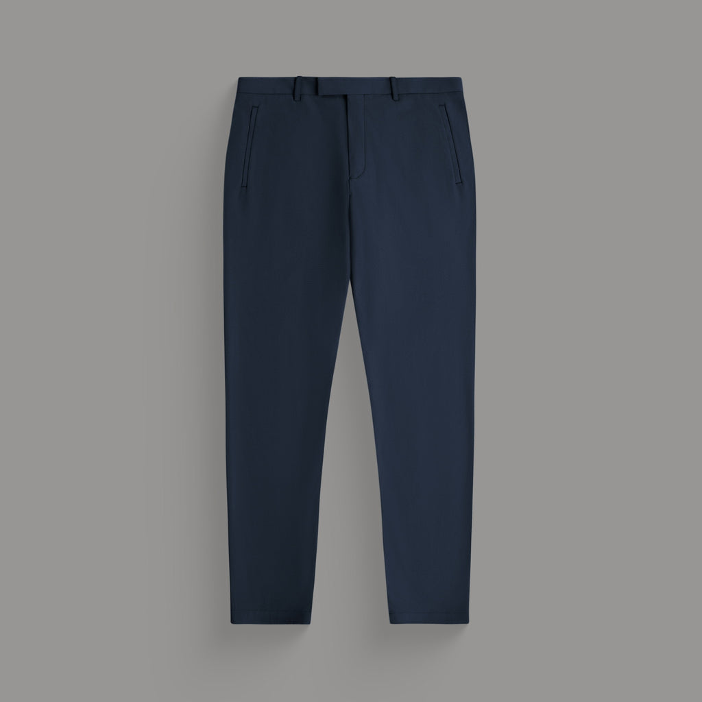 bespoke custom trousers pant chino performance technical model Guillermo in Navy