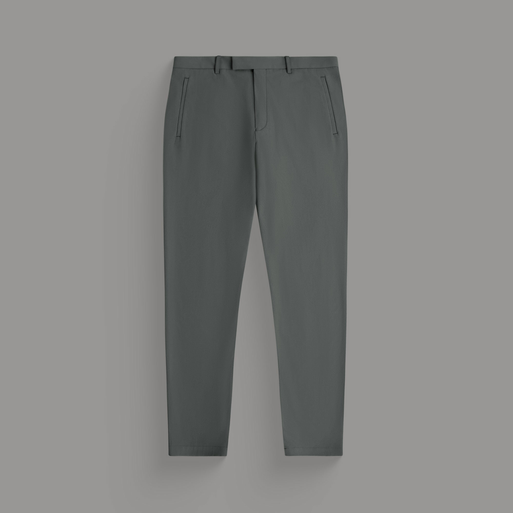 bespoke custom trousers pant chino performance technical model Tyler in Sage Gray