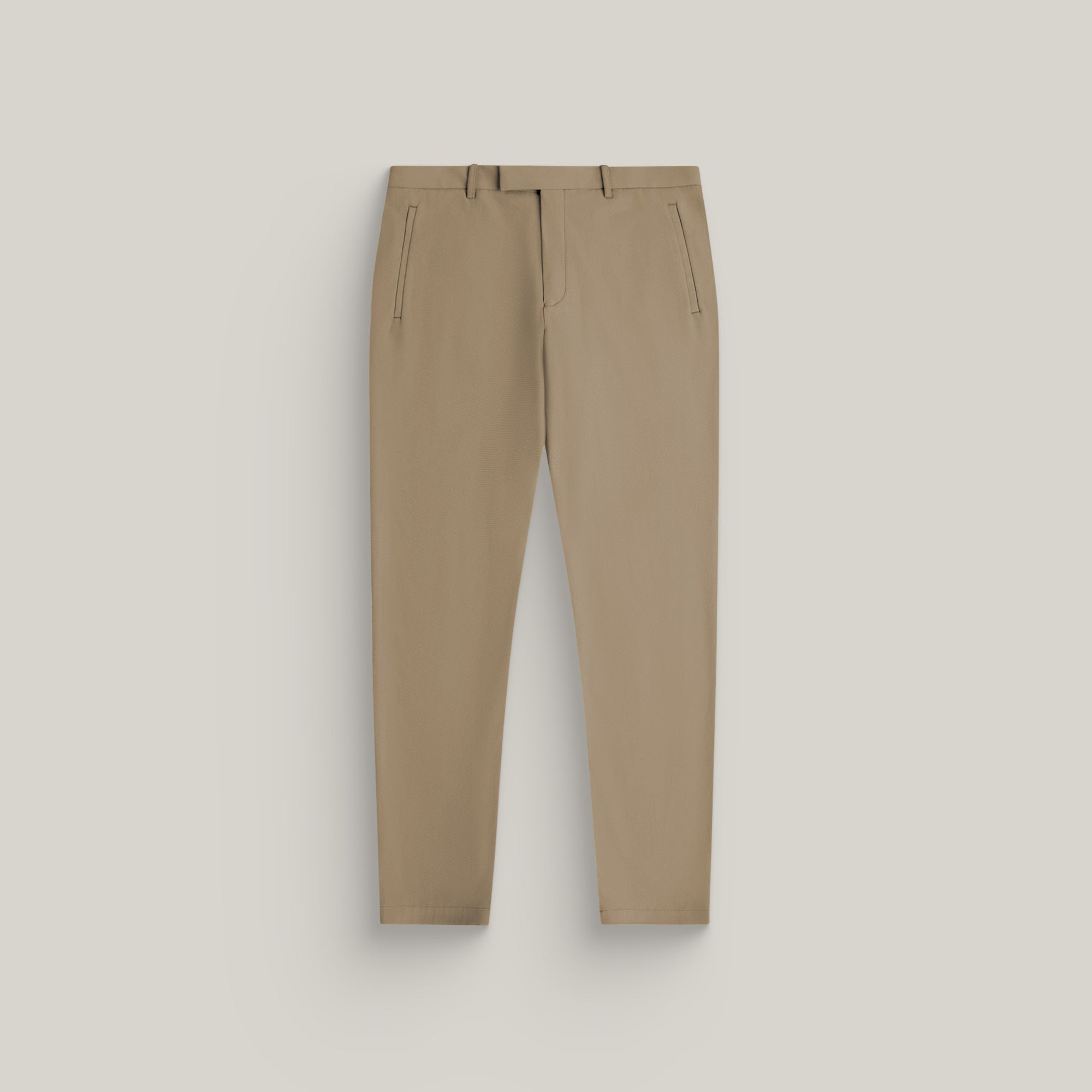 bespoke custom trousers pant chino performance technical model Guillermo in Warm Khaki