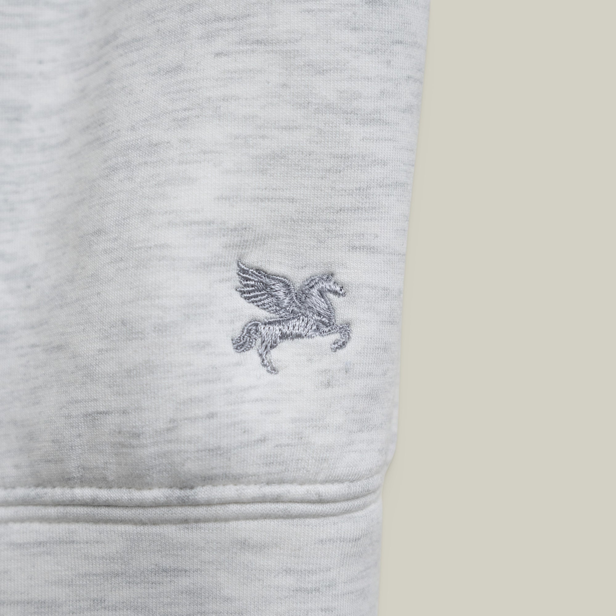 Evening Pullover model tyler in light heather gray