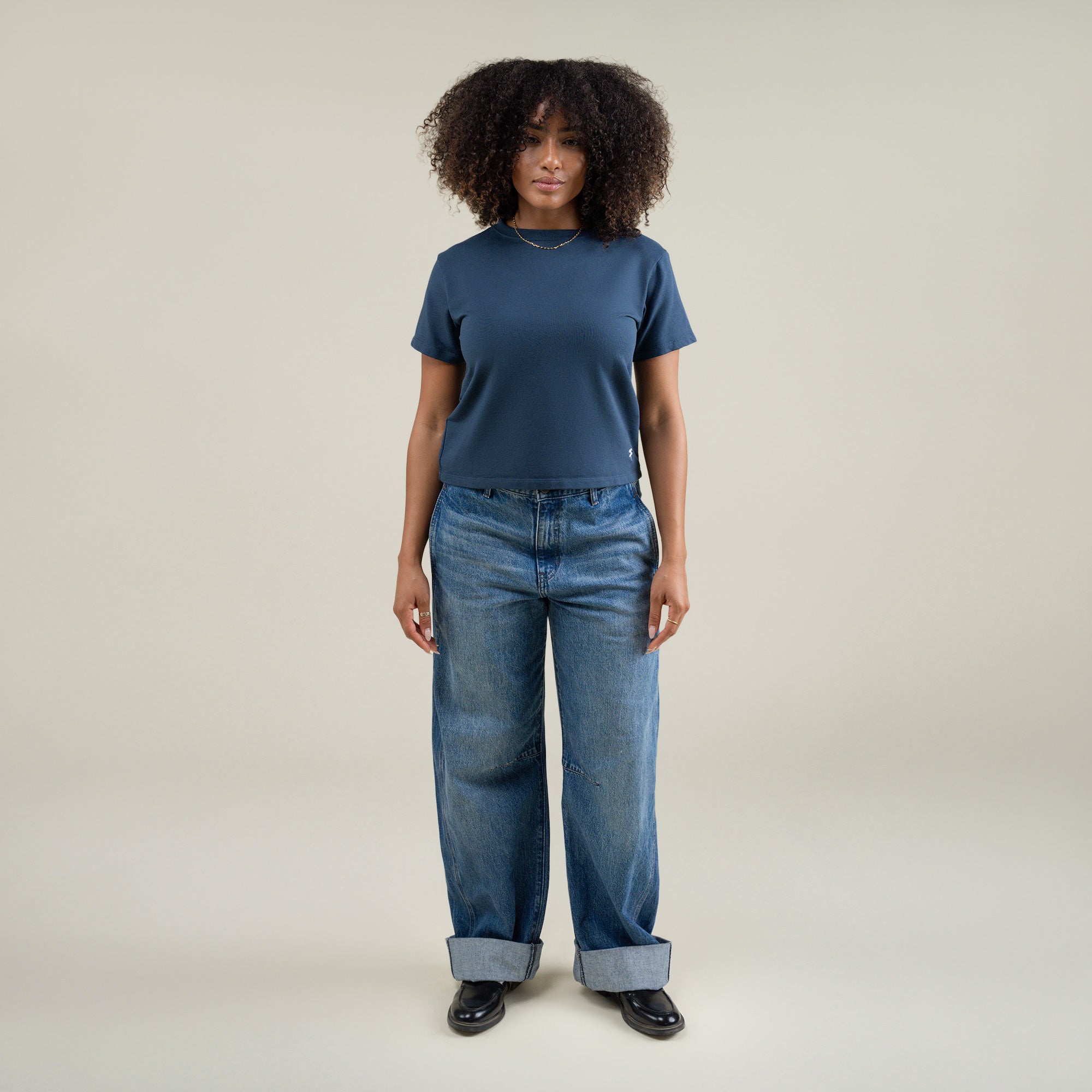 Tags:(Medium) Custom t-shirt tee model Melissa in Deep Sea