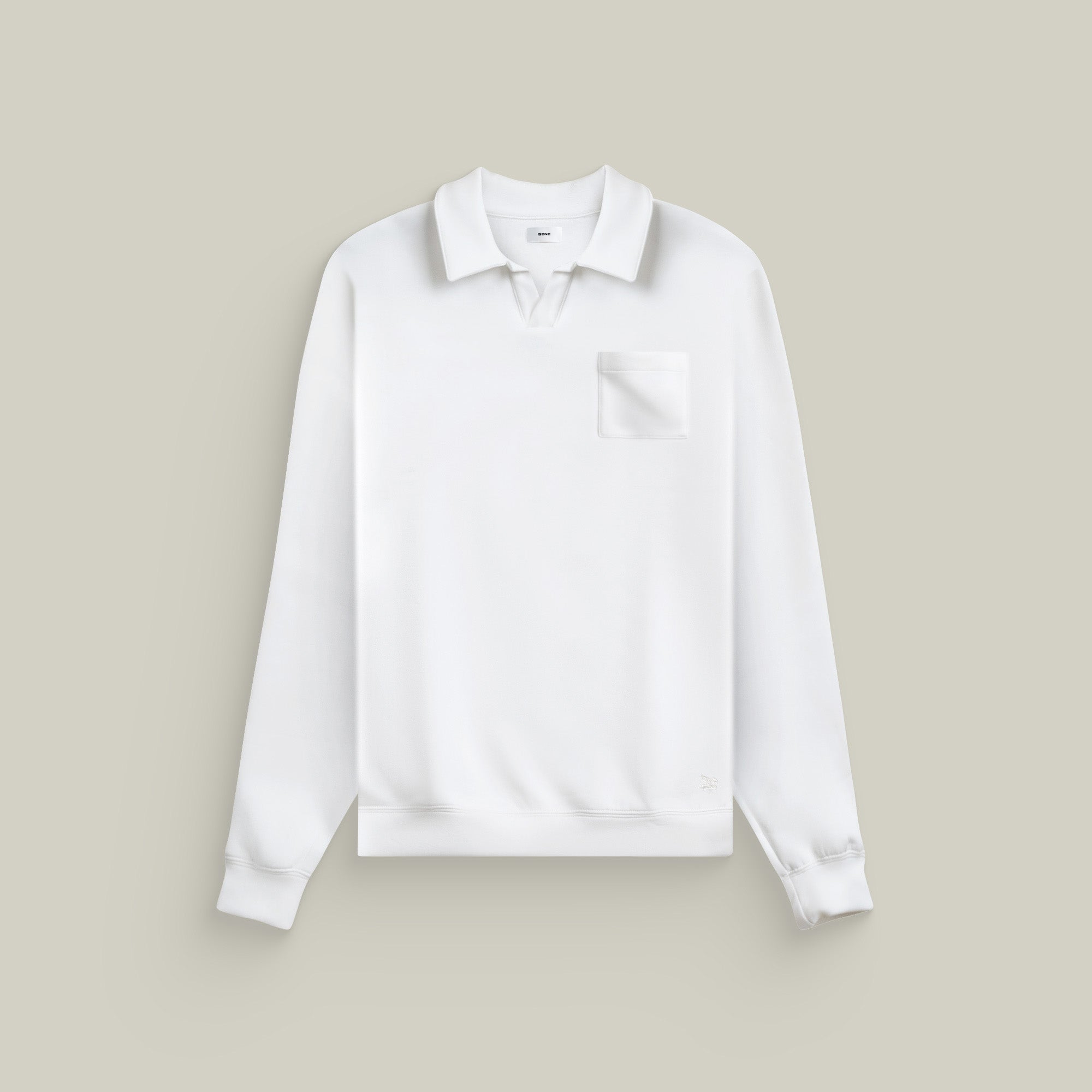 Evening Pullover model tyler in White