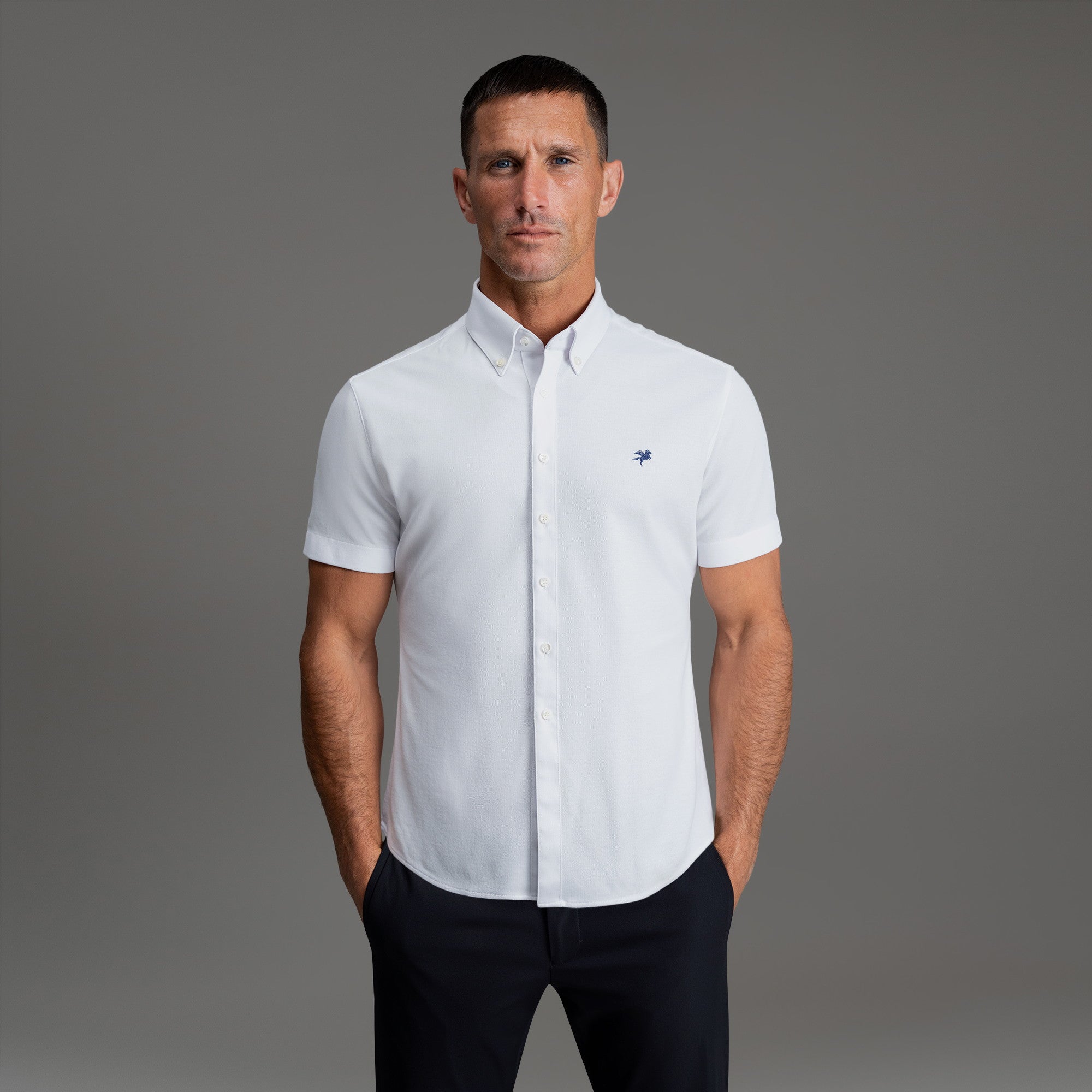 oxford short sleeve dress shirts Men's Short Sleeve Executive Oxford Dress Shirt