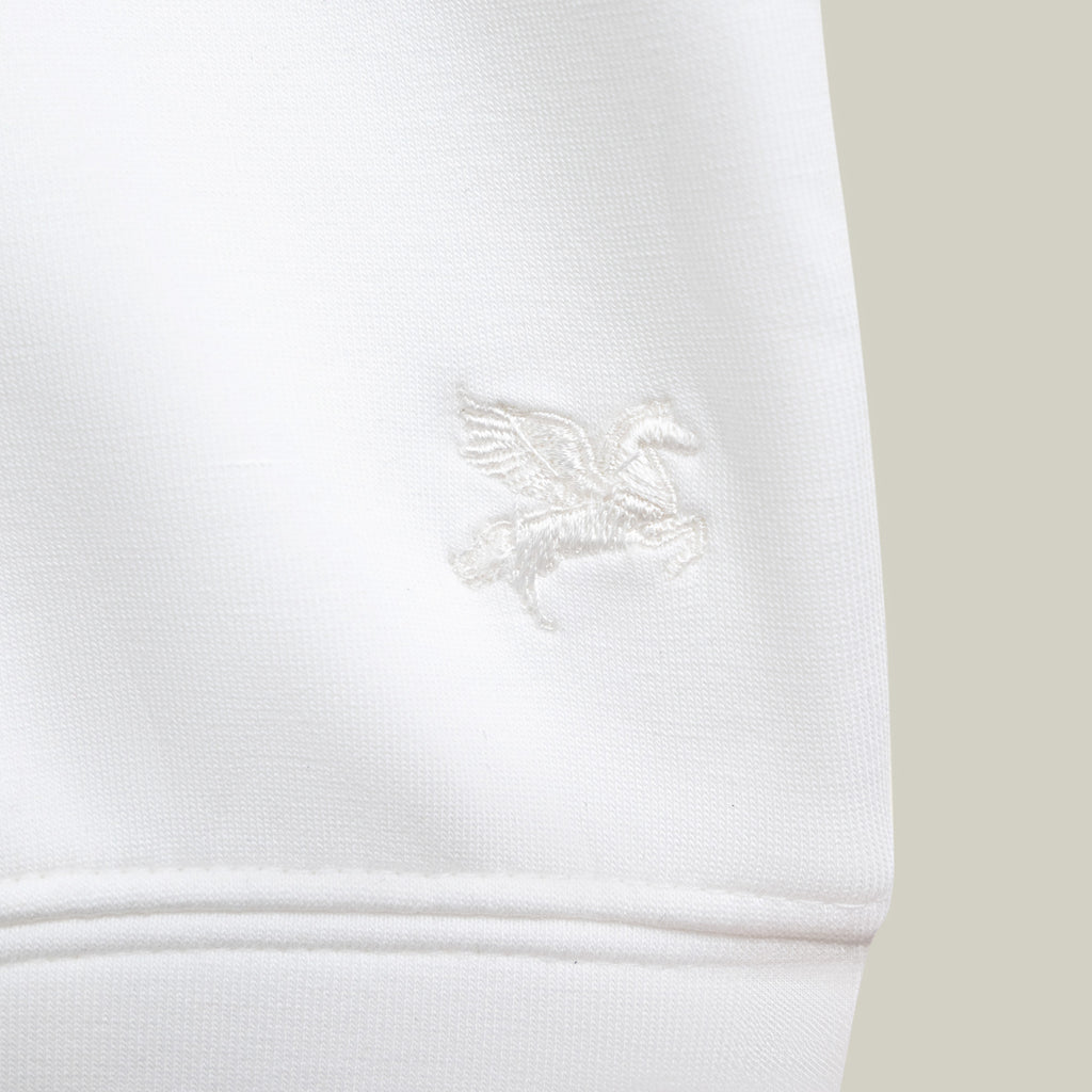 Evening Pullover model tyler in White