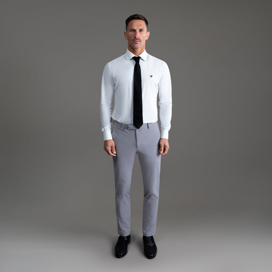 bespoke custom trousers pant chino performance technical model Tyler in Lilac