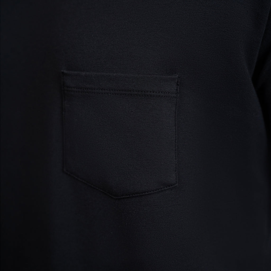 Tags:(6'0" - 180 lbs|Medium) custom t-shirt tee model Tyler in Black