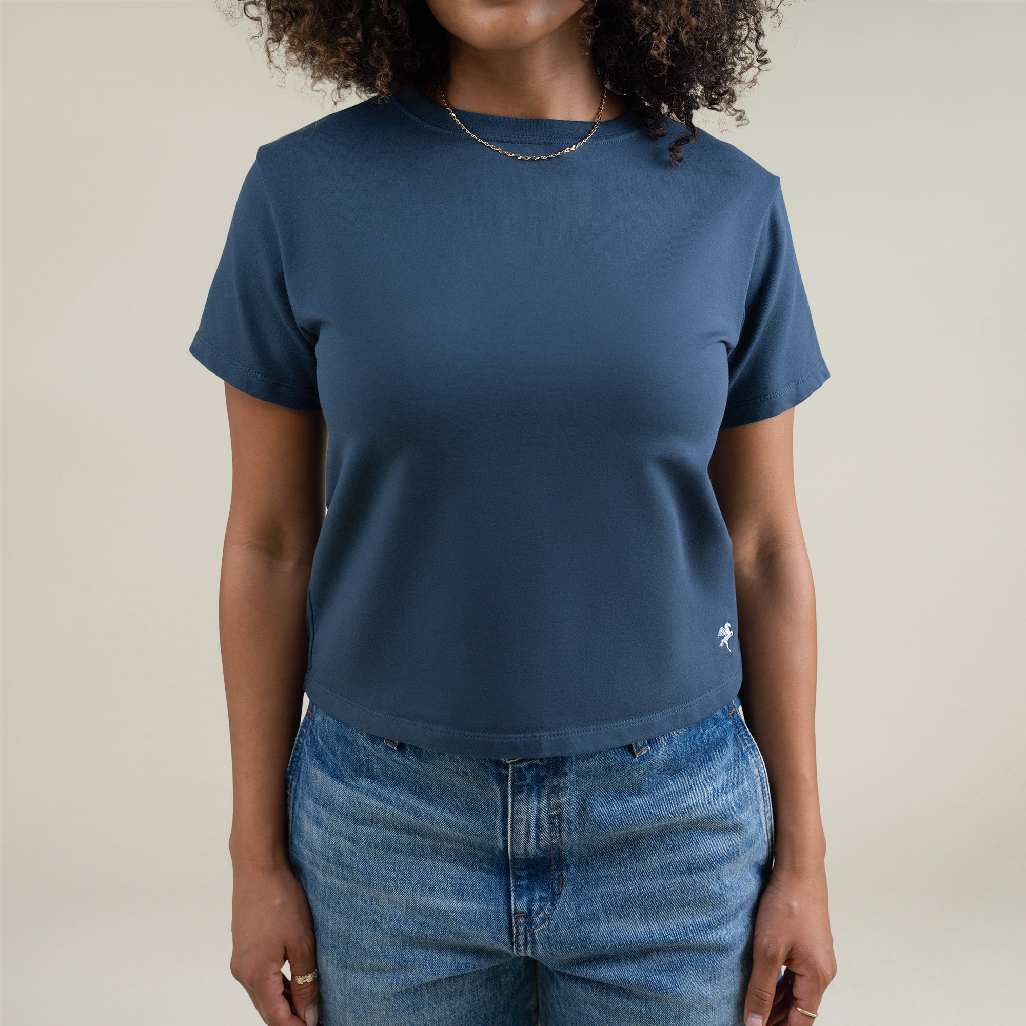 Tags:(Medium) Custom t-shirt tee model Melissa in Deep Sea