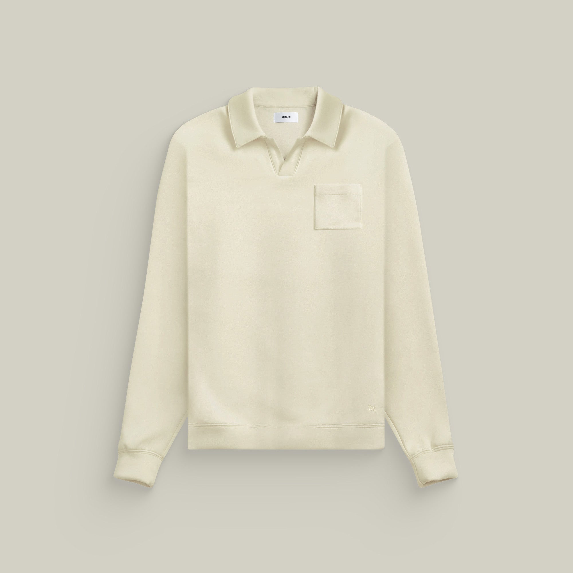 Evening Pullover model tyler in cream