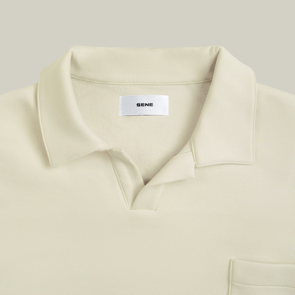 Evening Pullover model tyler in cream