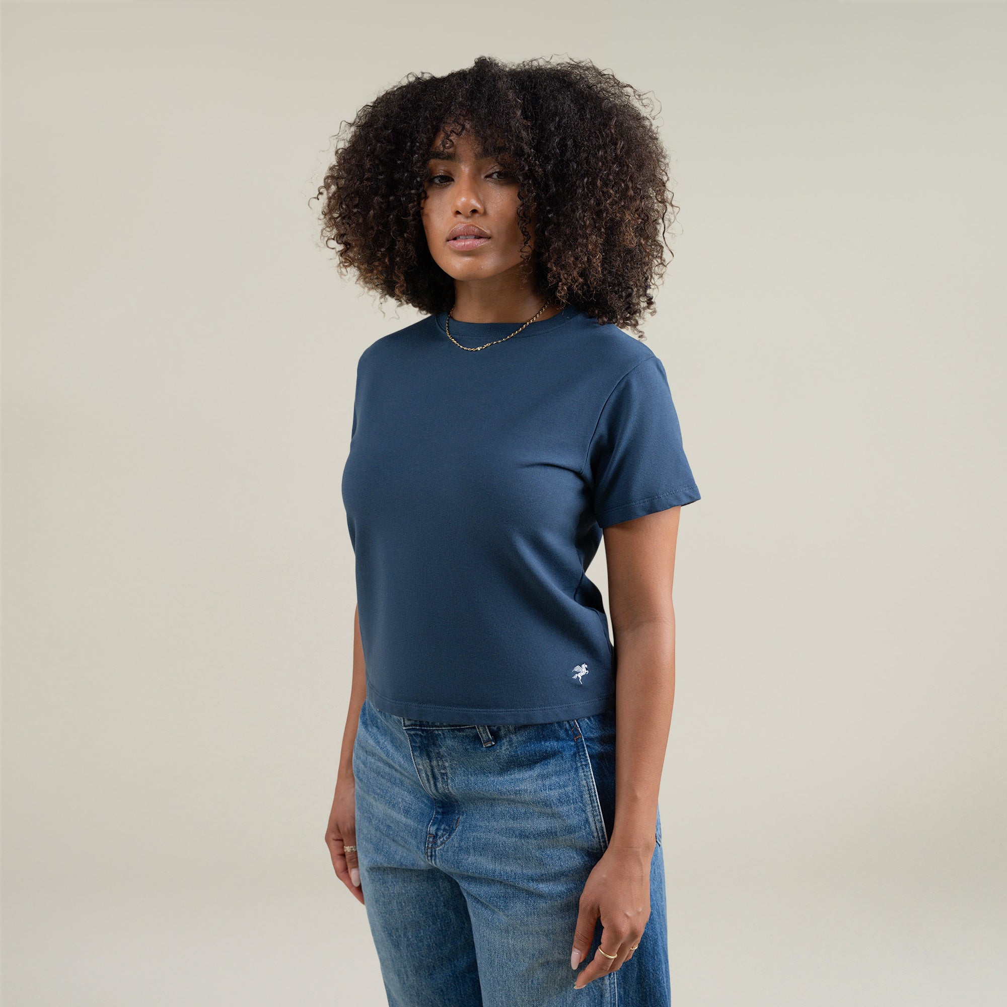 Tags:(Medium) Custom t-shirt tee model Melissa in Deep Sea