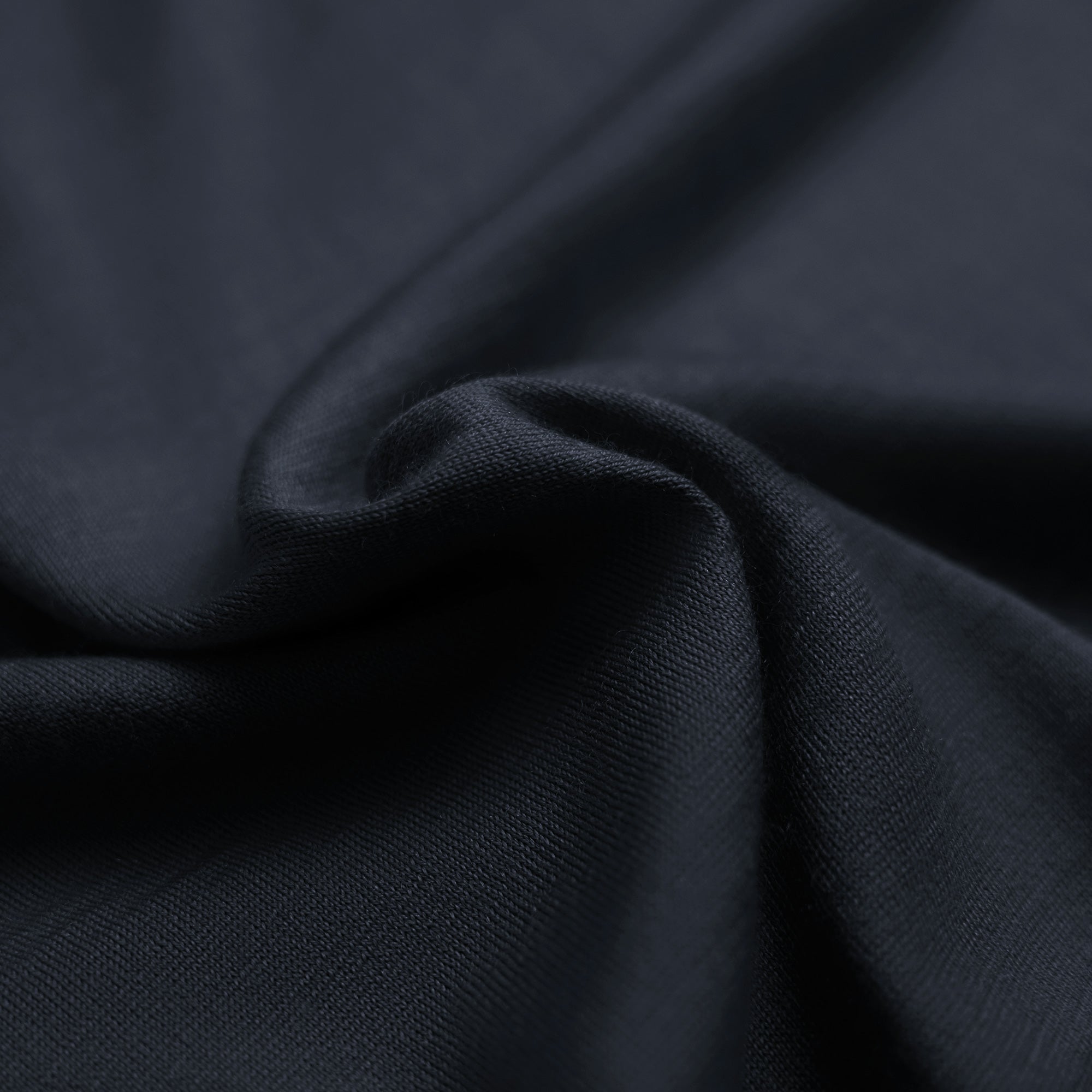 Merino Wool Oversized T-Shirt model Matteo in Dark Navy