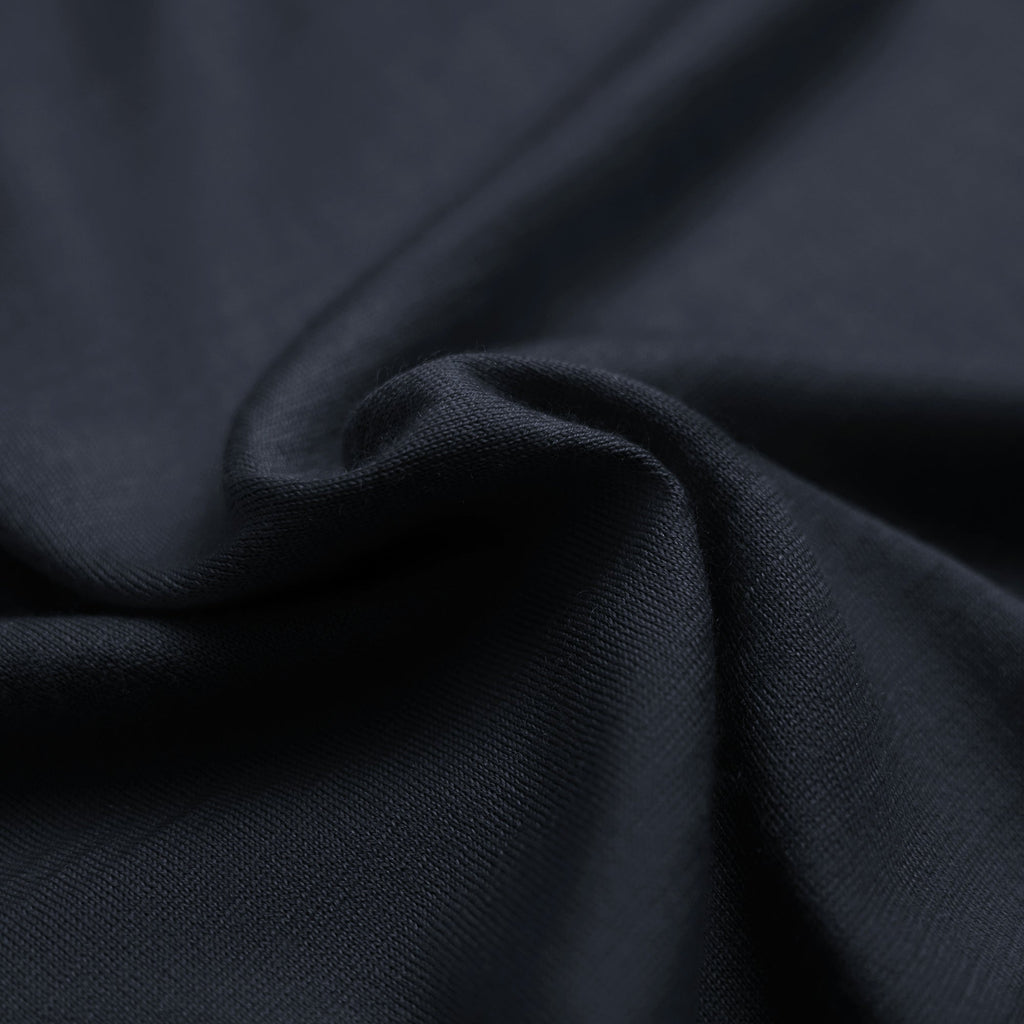 Merino Wool Oversized T-Shirt model Matteo in Dark Navy