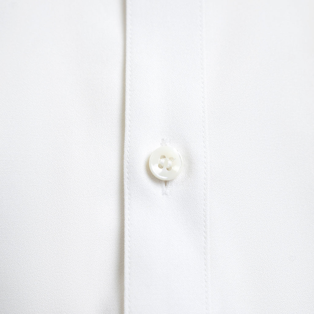 Bamboo Short Sleeve Button-Up Shirt model Tyler in Sea Salt