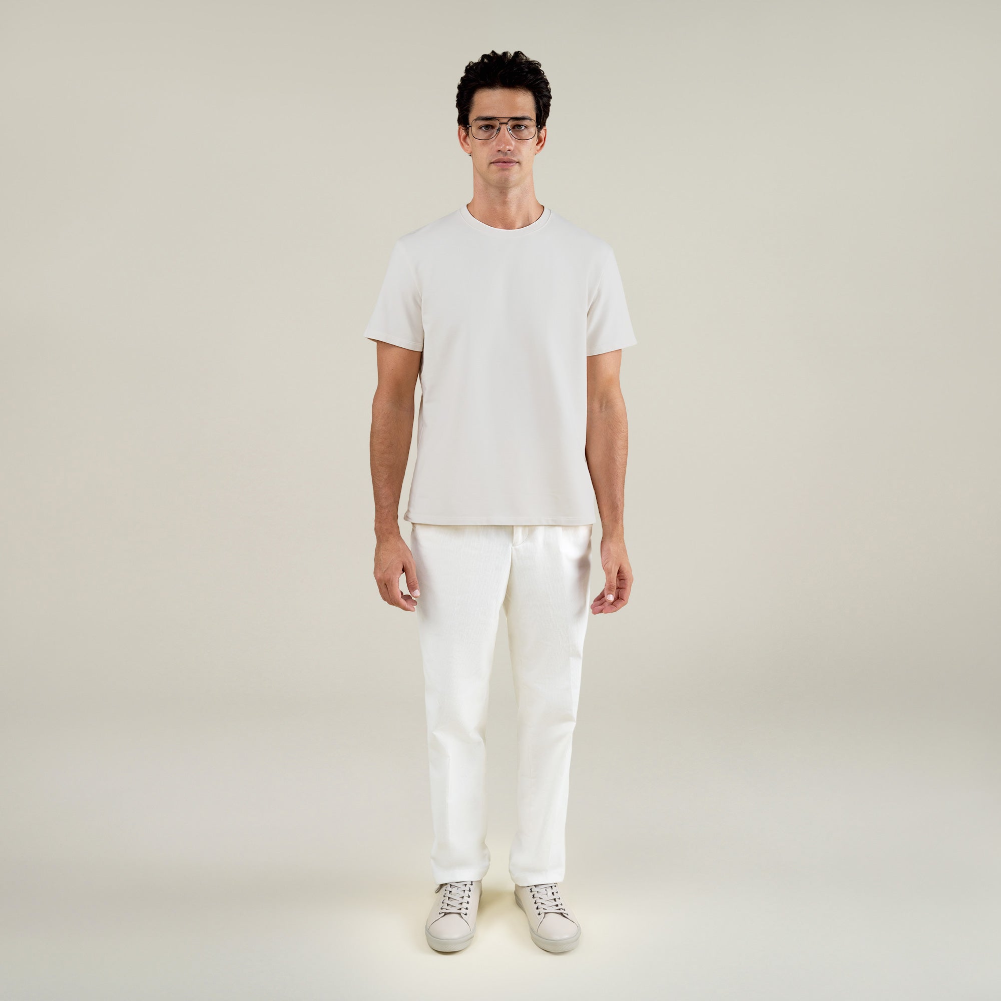 Tags:(6'1" - 165 lbs|Large) Custom t-shirt tee model Jessey in Bone