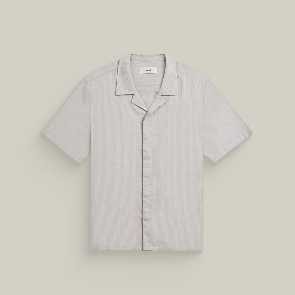 Bamboo Camp Shirt model Tyler in Ocean Rock