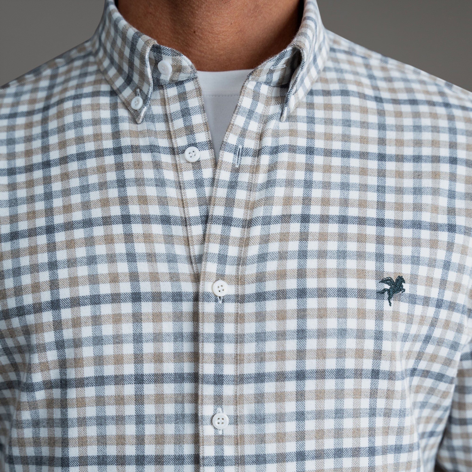 Custom Bespoke Tailored Flannel Shirt model Tyler in Sonoma Plaid