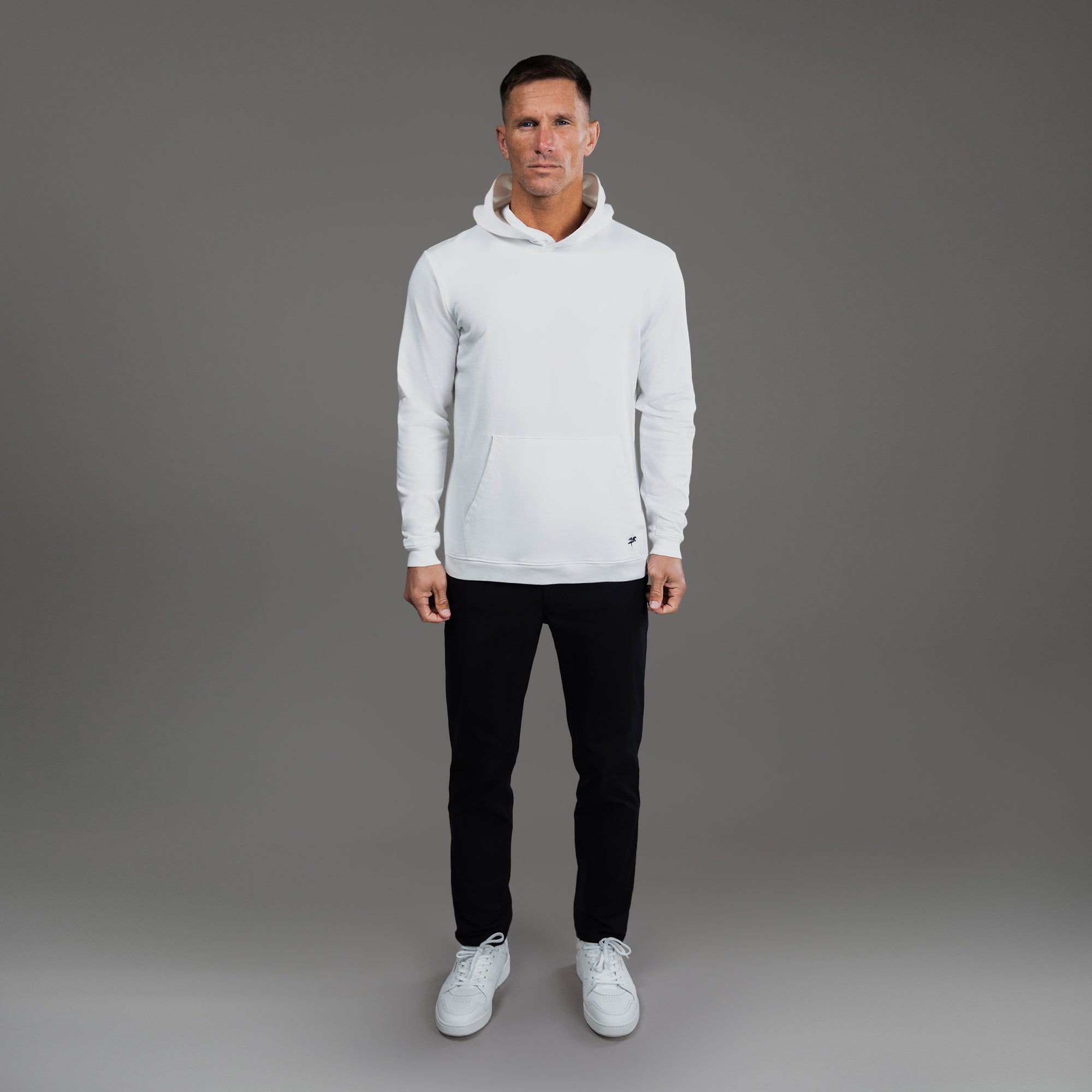 Tags:(6'0" - 180 lbs|Medium) custom hoodie model Tyler in White