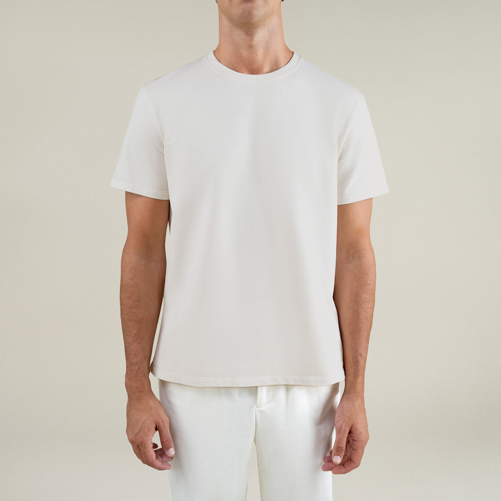 Tags:(6'1" - 165 lbs|Large) Custom t-shirt tee model Jessey in Bone