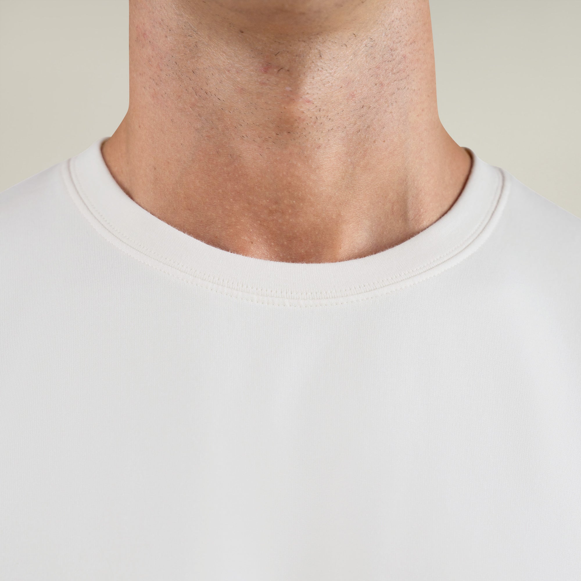 Tags:(6'1" - 165 lbs|Large) Custom t-shirt tee model Jessey in Bone