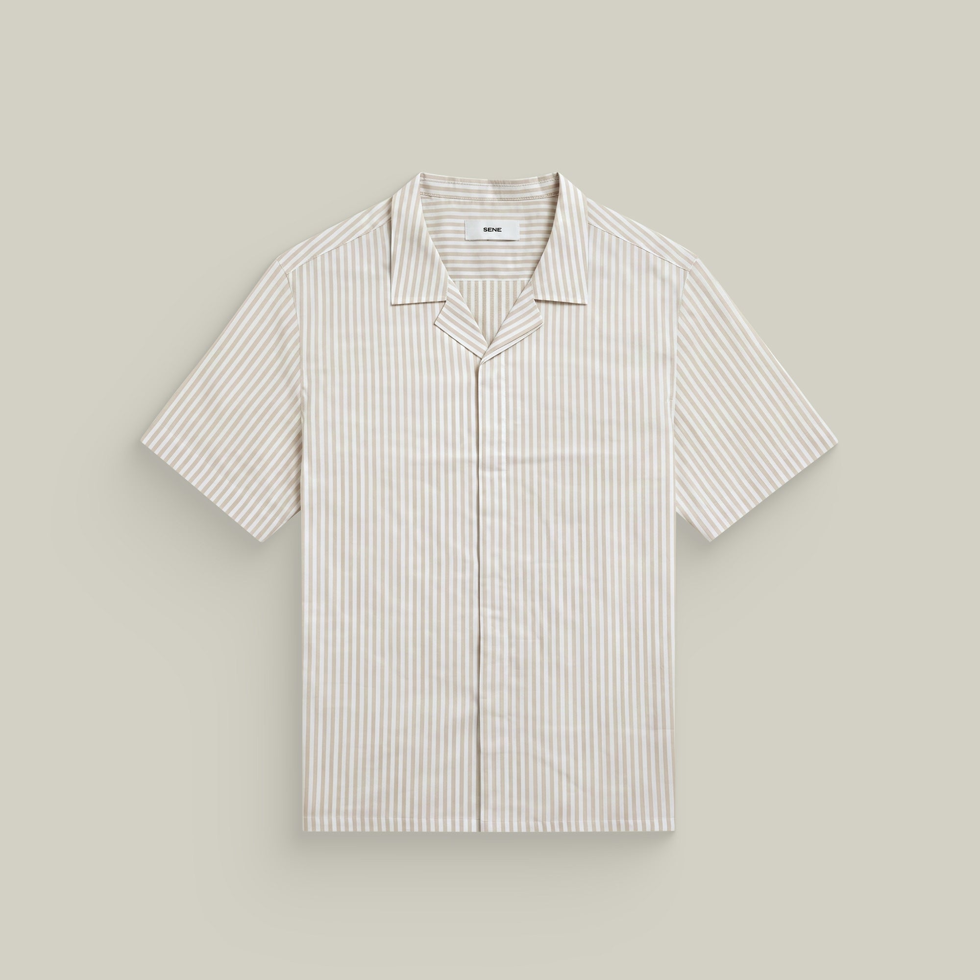 Bamboo Camp Shirt model Tyler in Monterey Stripe