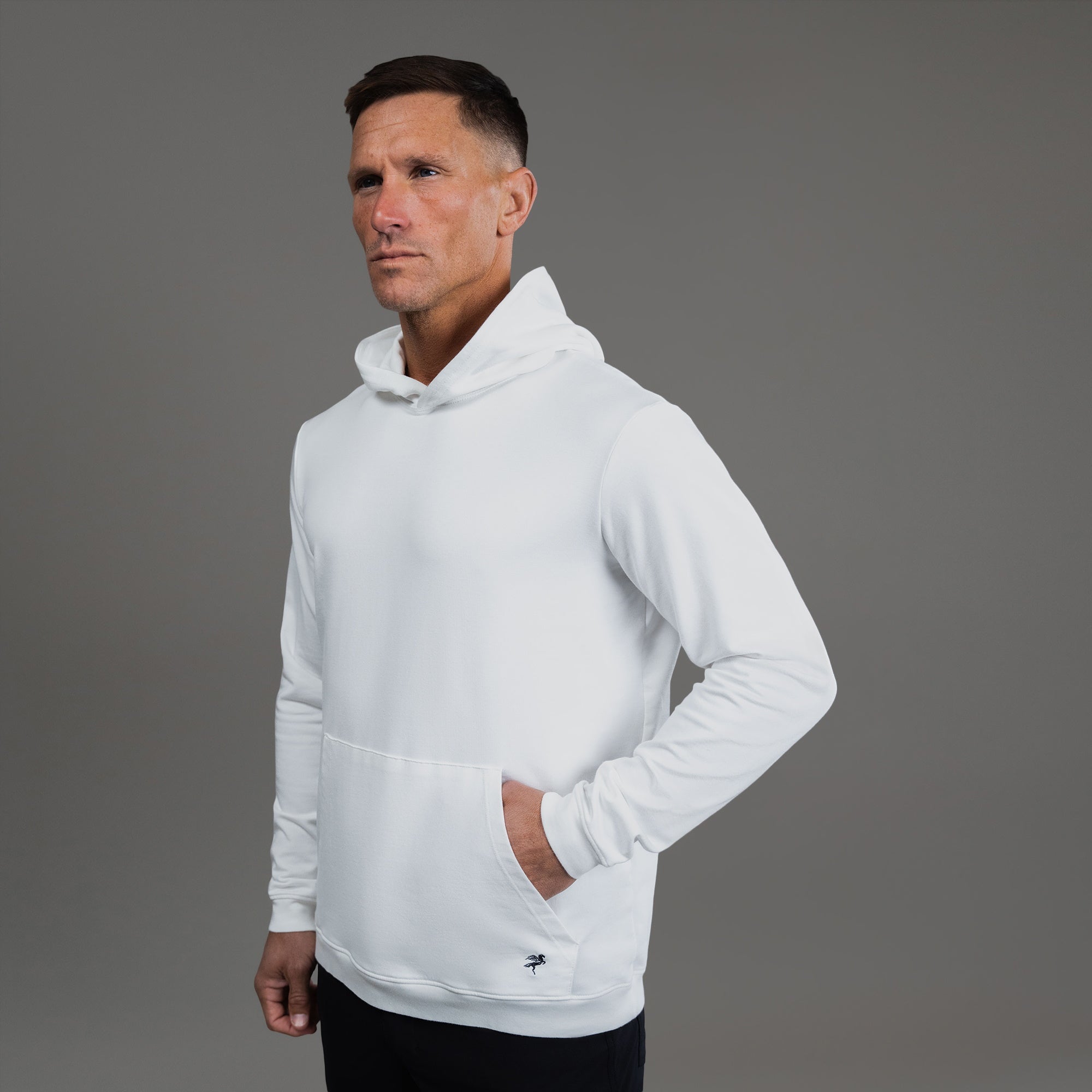 Tags:(6'0" - 180 lbs|Medium) custom hoodie model Tyler in White