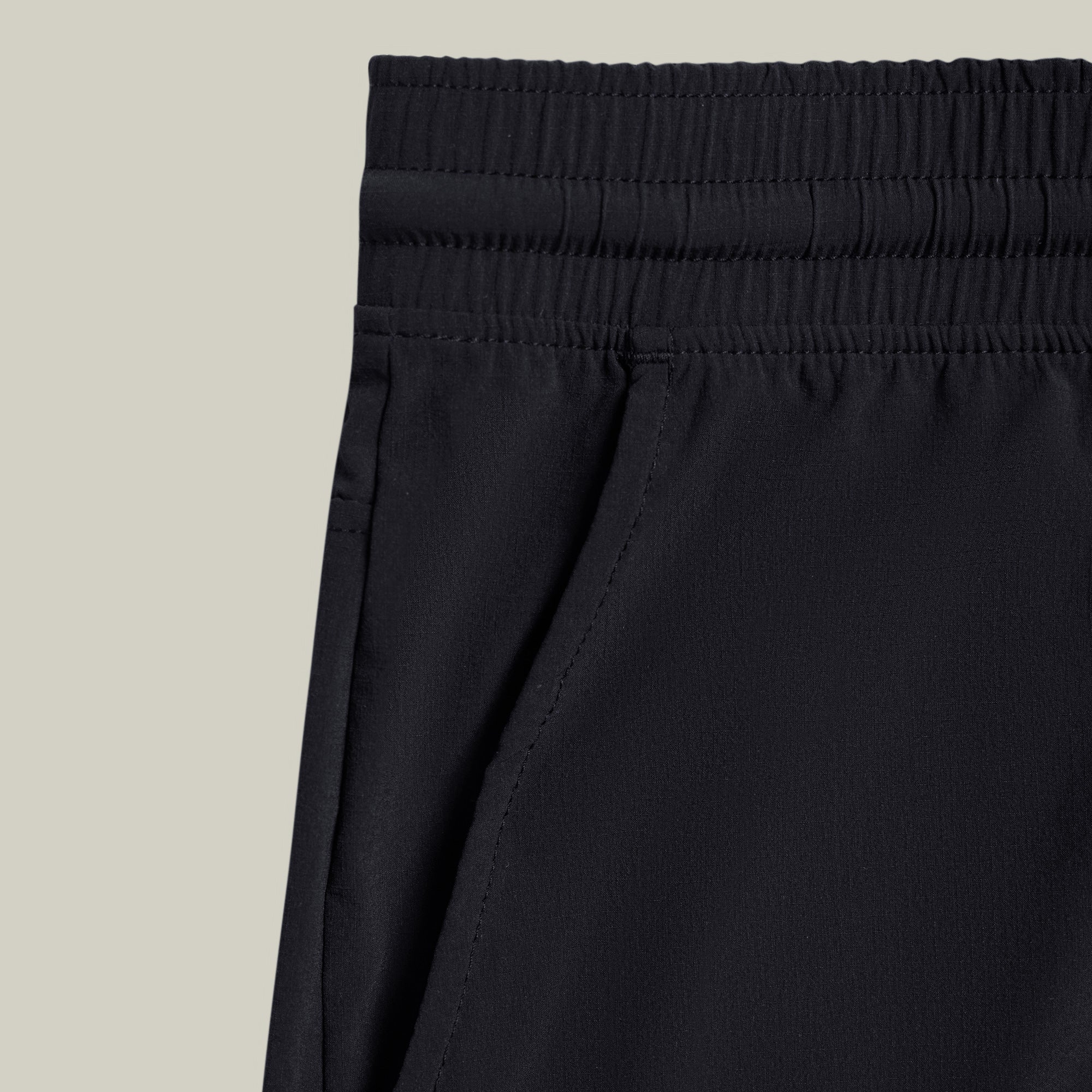 Tags:(Large | 6’2 - 180) Ultralight Nylon Flex Shorts model Kive in Black