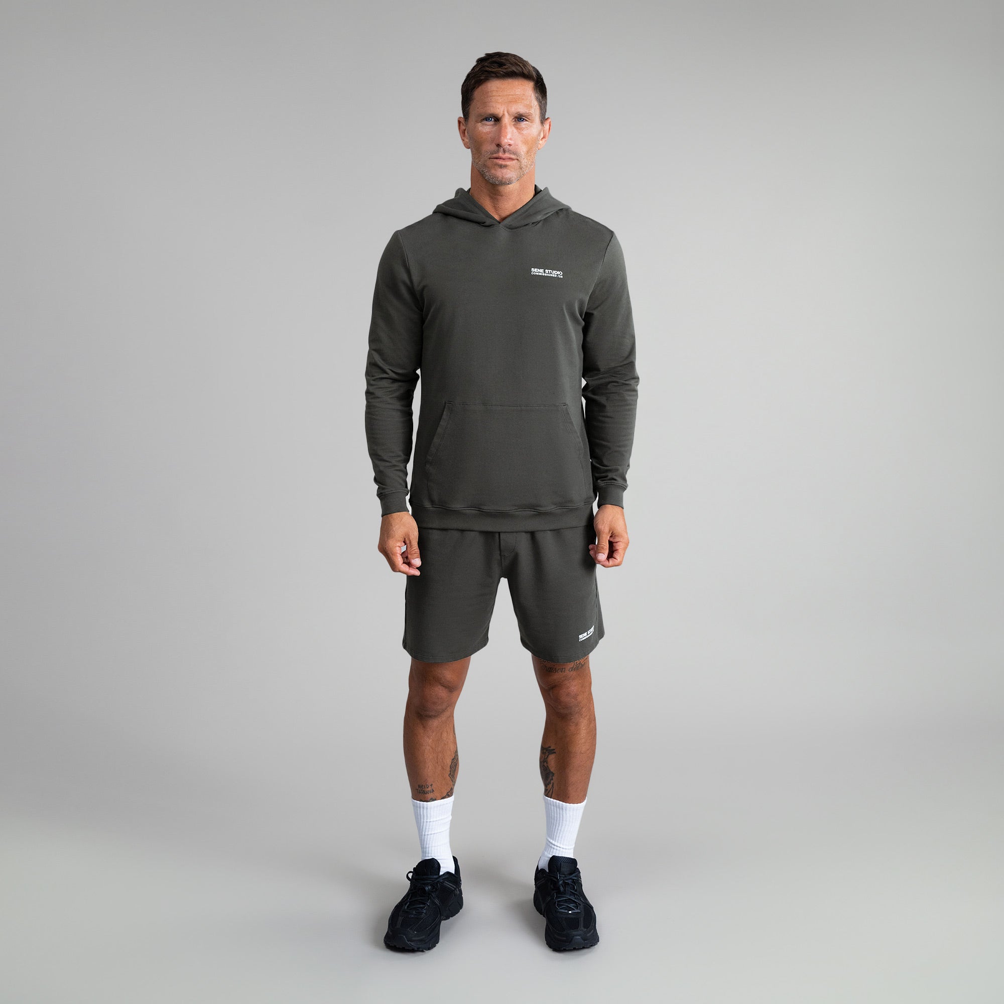 Tags:(6'0" - 180 lbs|Large) custom hoodie model Tyler in Smoke