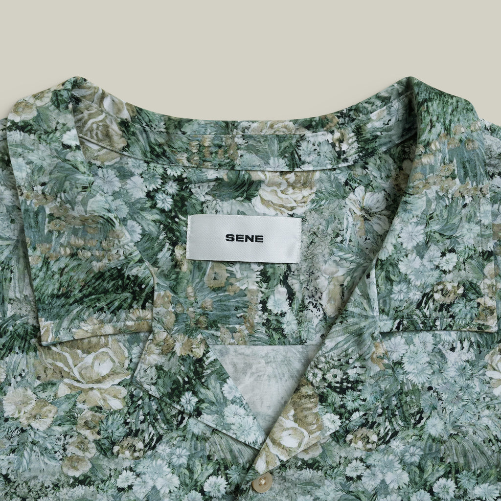 Stretch Cotton Camp Shirt - Malibu Bloom