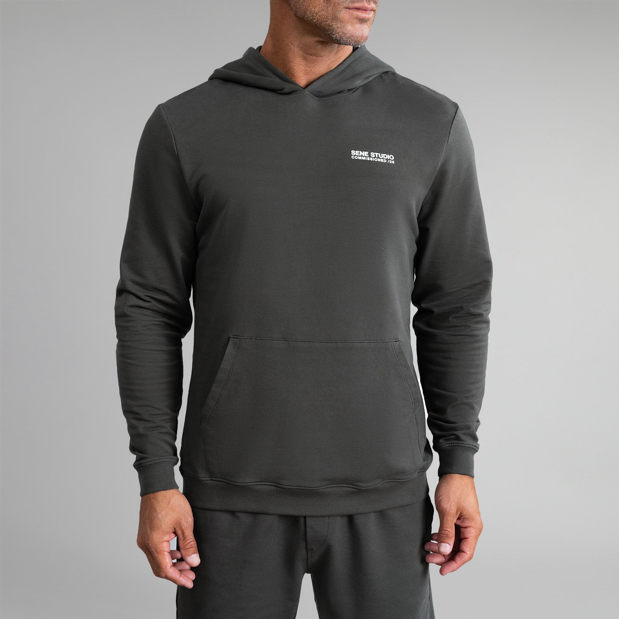 Tags:(6'0" - 180 lbs|Large) custom hoodie model Tyler in Smoke