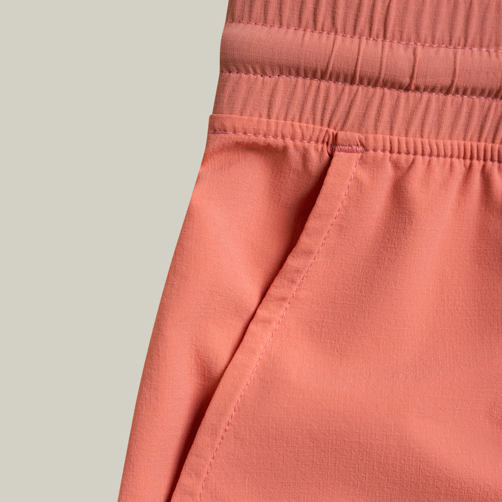 Tags:(Large | 6’2 - 180) Ultralight Nylon Flex Shorts model Kive in Terracotta