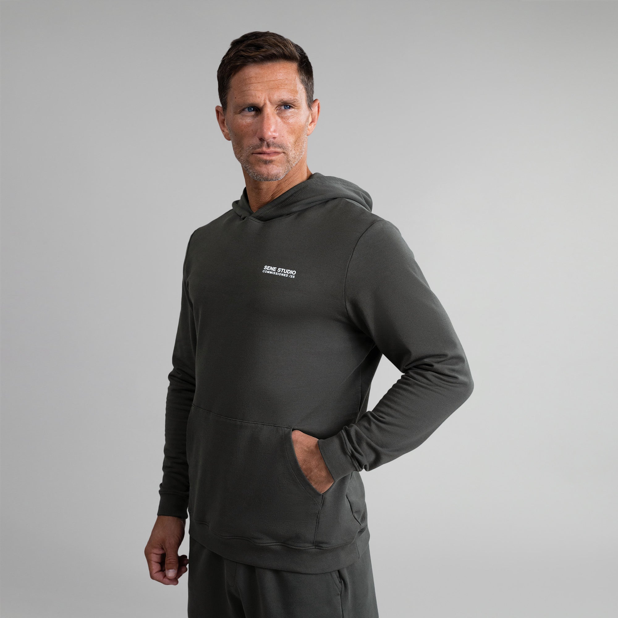 Tags:(6'0" - 180 lbs|Large) custom hoodie model Tyler in Smoke