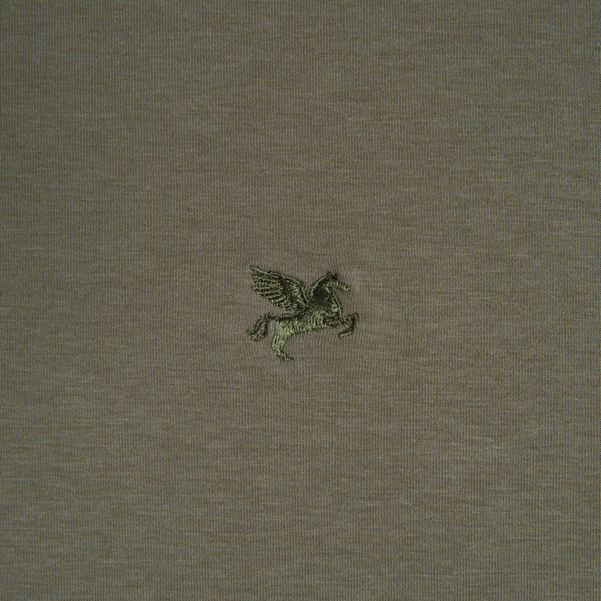 Mulberry Emblem Crew T-Shirt model Matteo in Olive