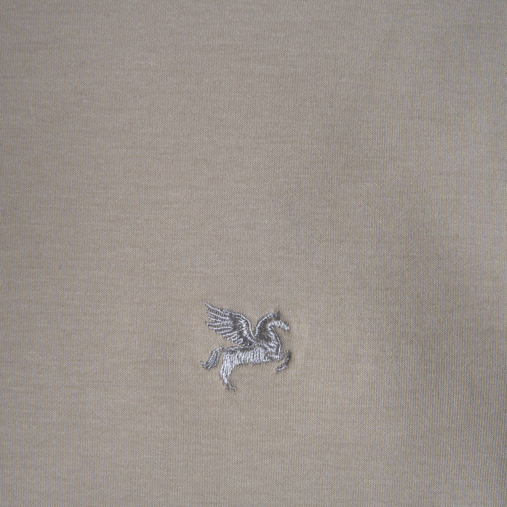 Mulberry Emblem Crew T-Shirt model Matteo in Beige