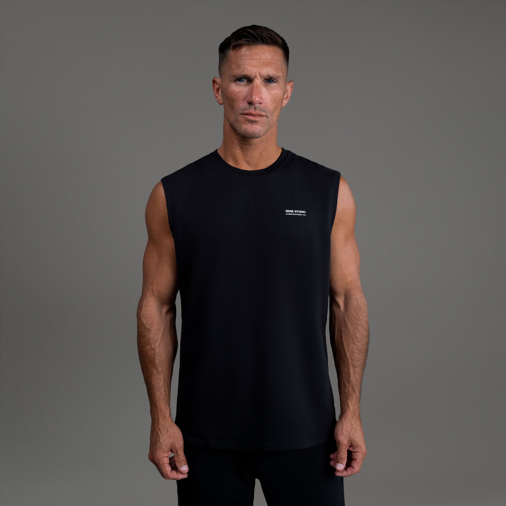 Tags:(6'0" - 180 lbs|Large) custom t-shirt tee model Tyler in Black