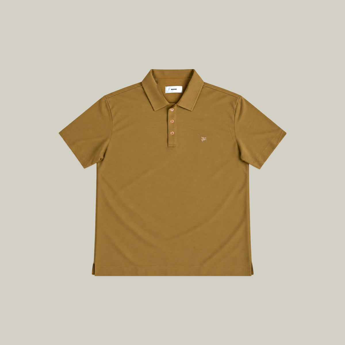 Stretch Pique Polo model Matteo in Cognac