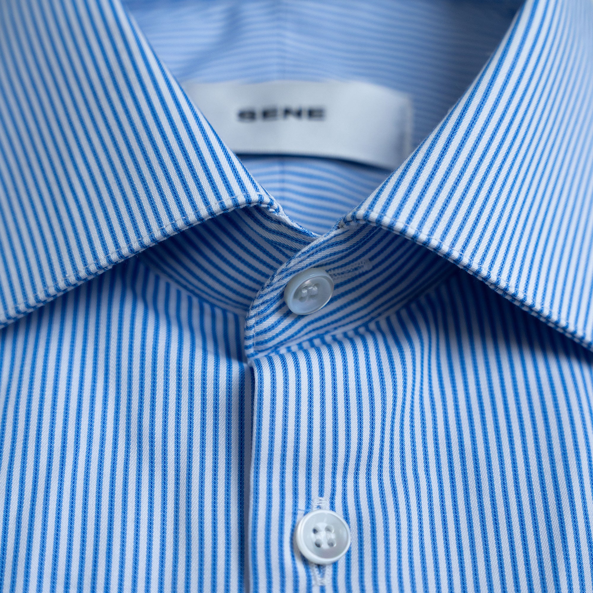 Tags:(6’2" - 180 lbs|Large) Custom shirt tee model Kive in Sky Blue Stripe