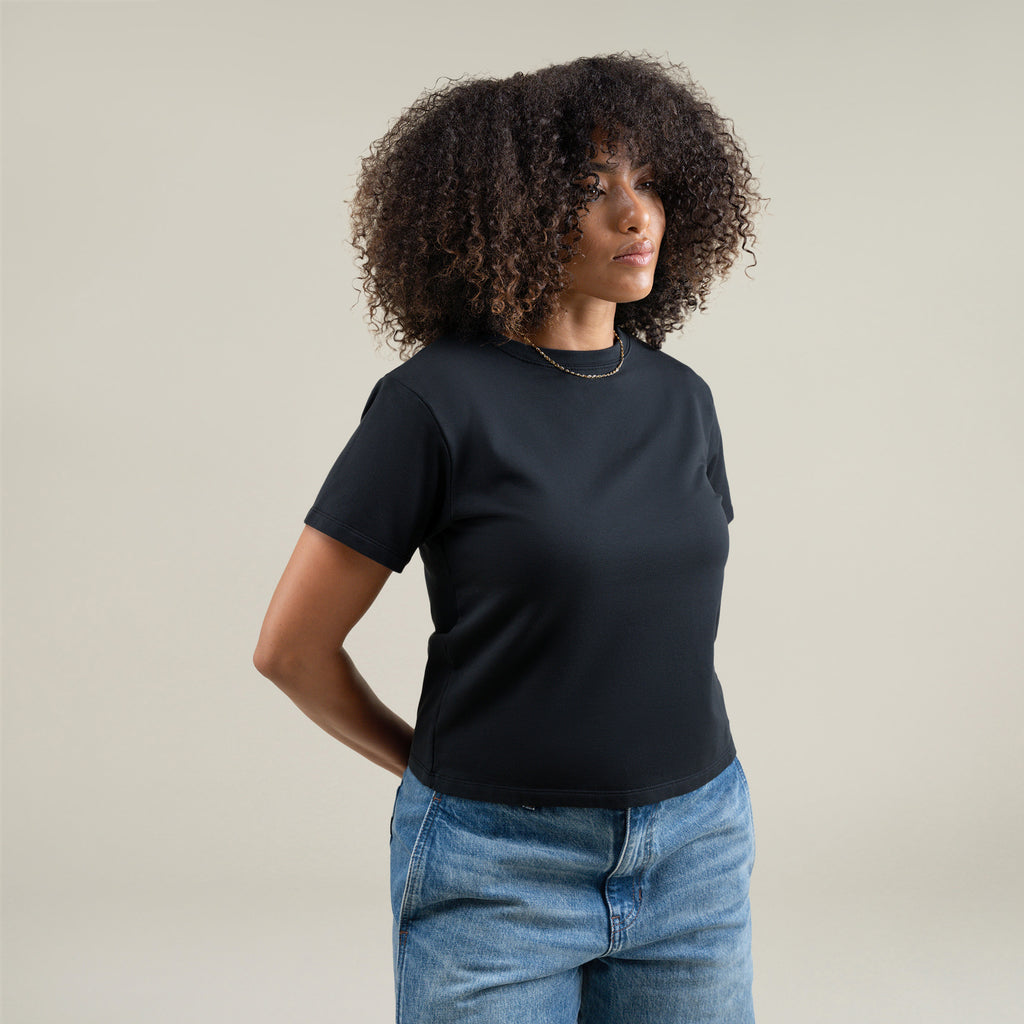Tags:(Medium) Custom t-shirt tee model Melissa in Black