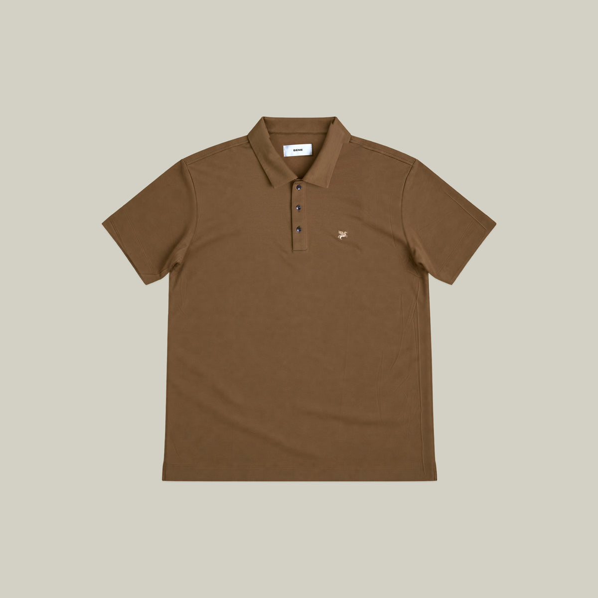 Stretch Pique Polo model Matteo in Driftwood