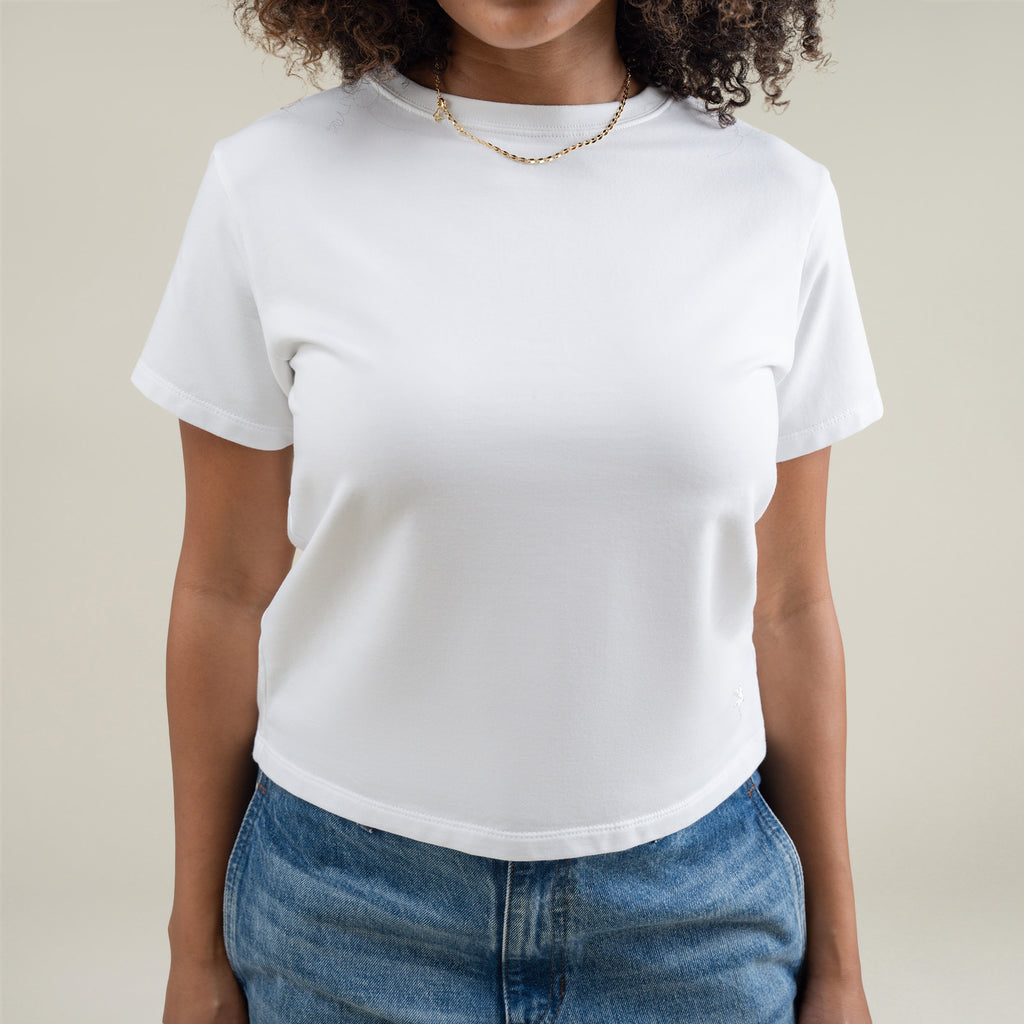 Tags:(Medium) Custom t-shirt tee model Melissa in White