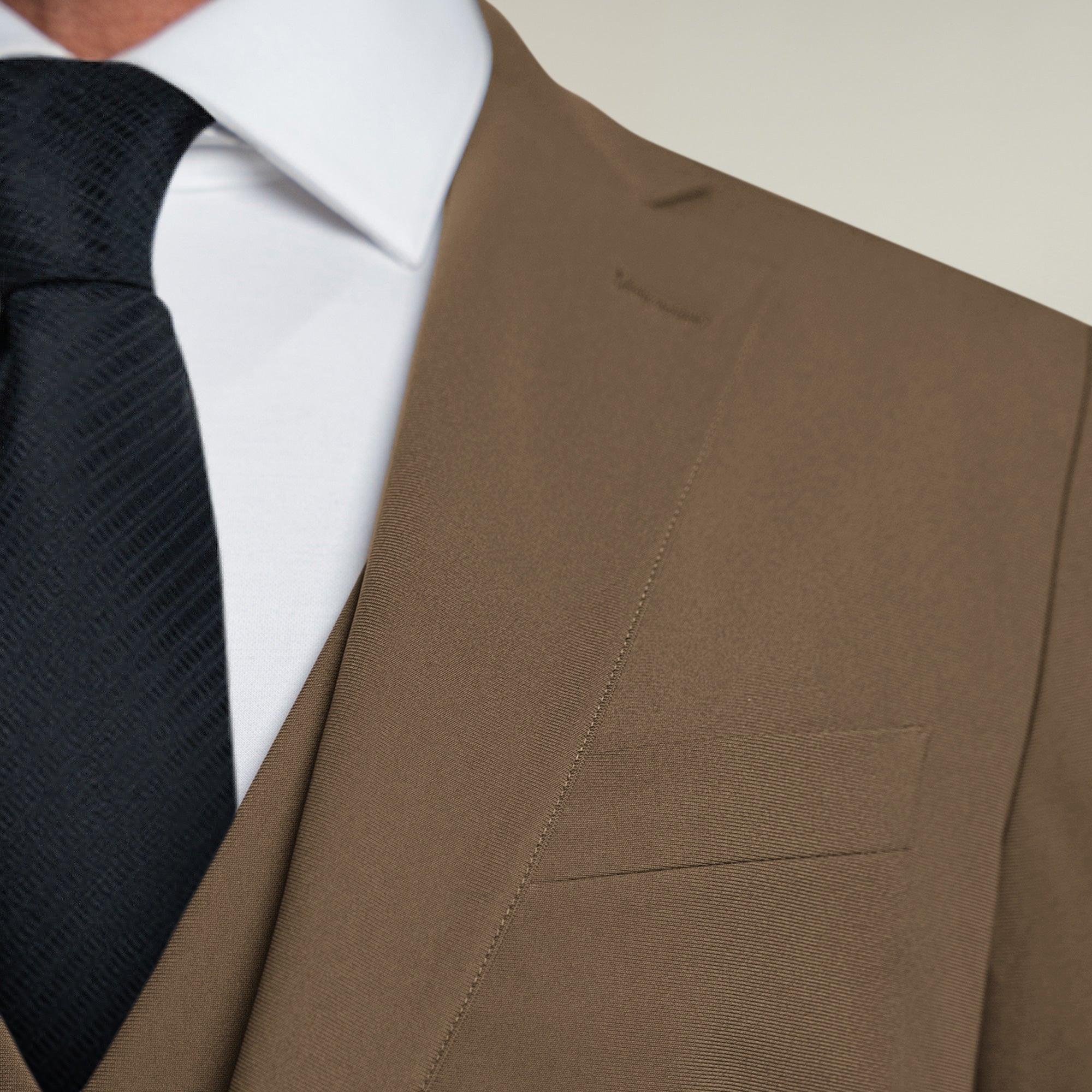 Tags:(6'0"|180 lbs) Bespoke custom athleisure technical men's suit los angeles model Tyler in Teak