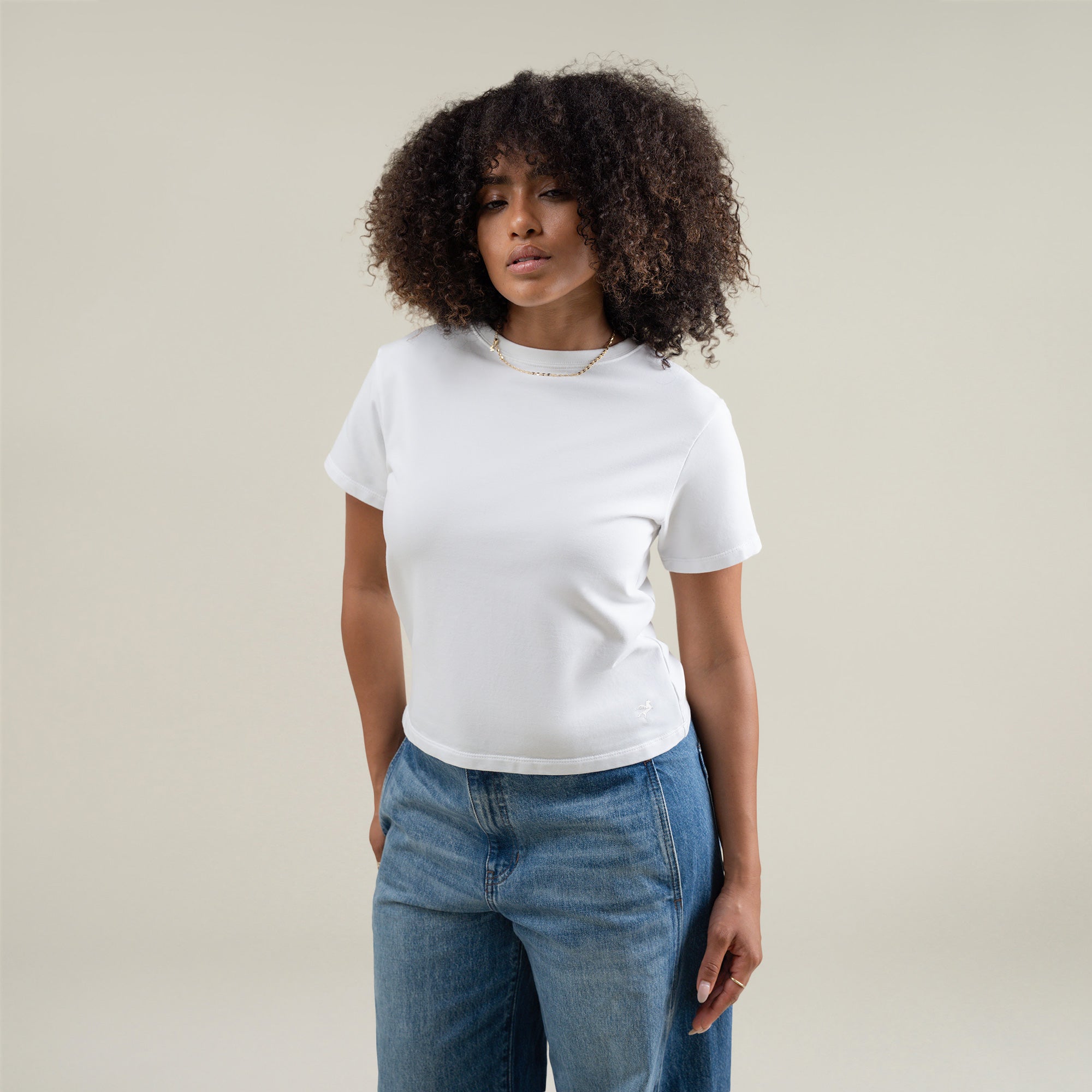 Tags:(Medium) Custom t-shirt tee model Melissa in White