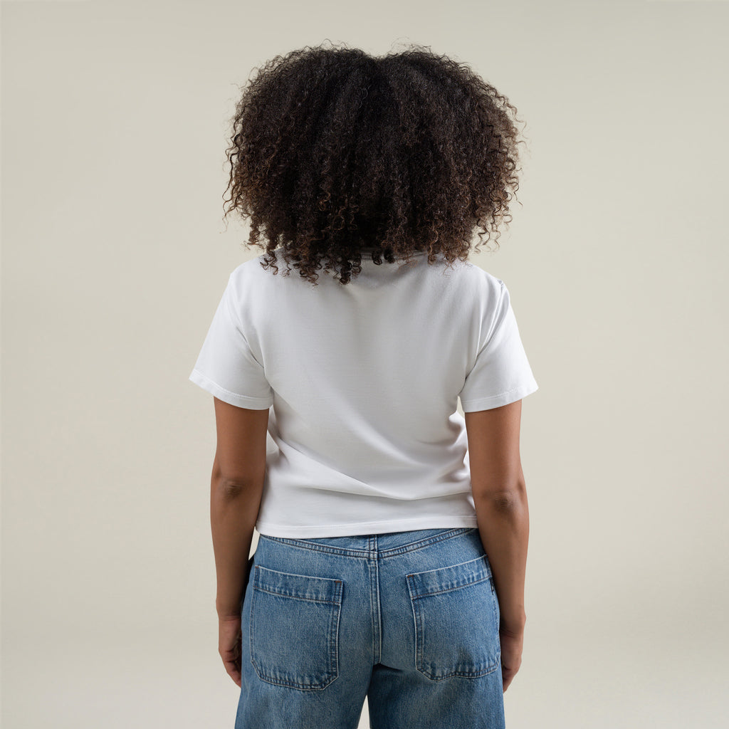 Tags:(Medium) Custom t-shirt tee model Melissa in White