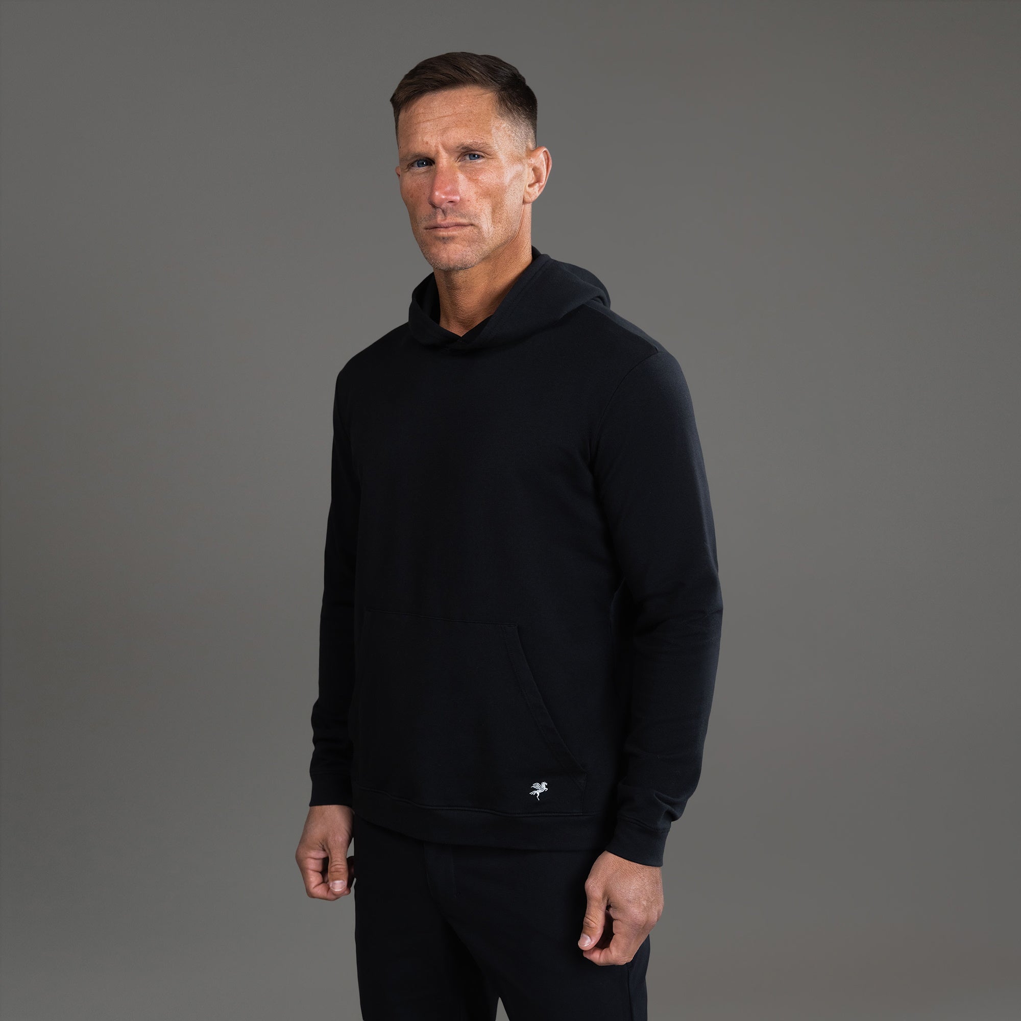 Tags:(6'0" - 180 lbs|Medium) custom hoodie model Tyler in Black