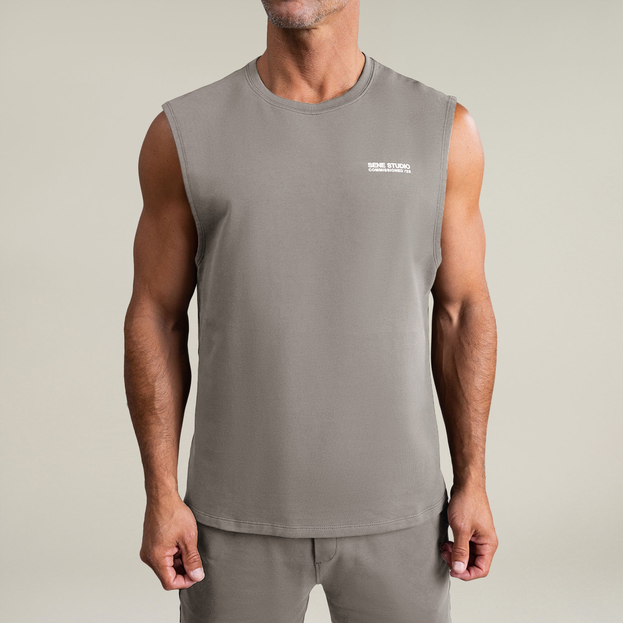 Tags:(6'0" - 180 lbs|Large) custom t-shirt tee model Tyler in Frost Gray