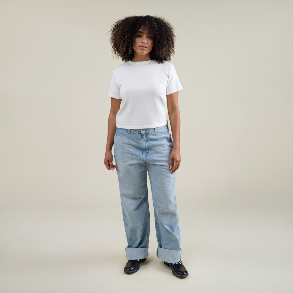 Tags:(Small) Custom t-shirt tee model Melissa in White