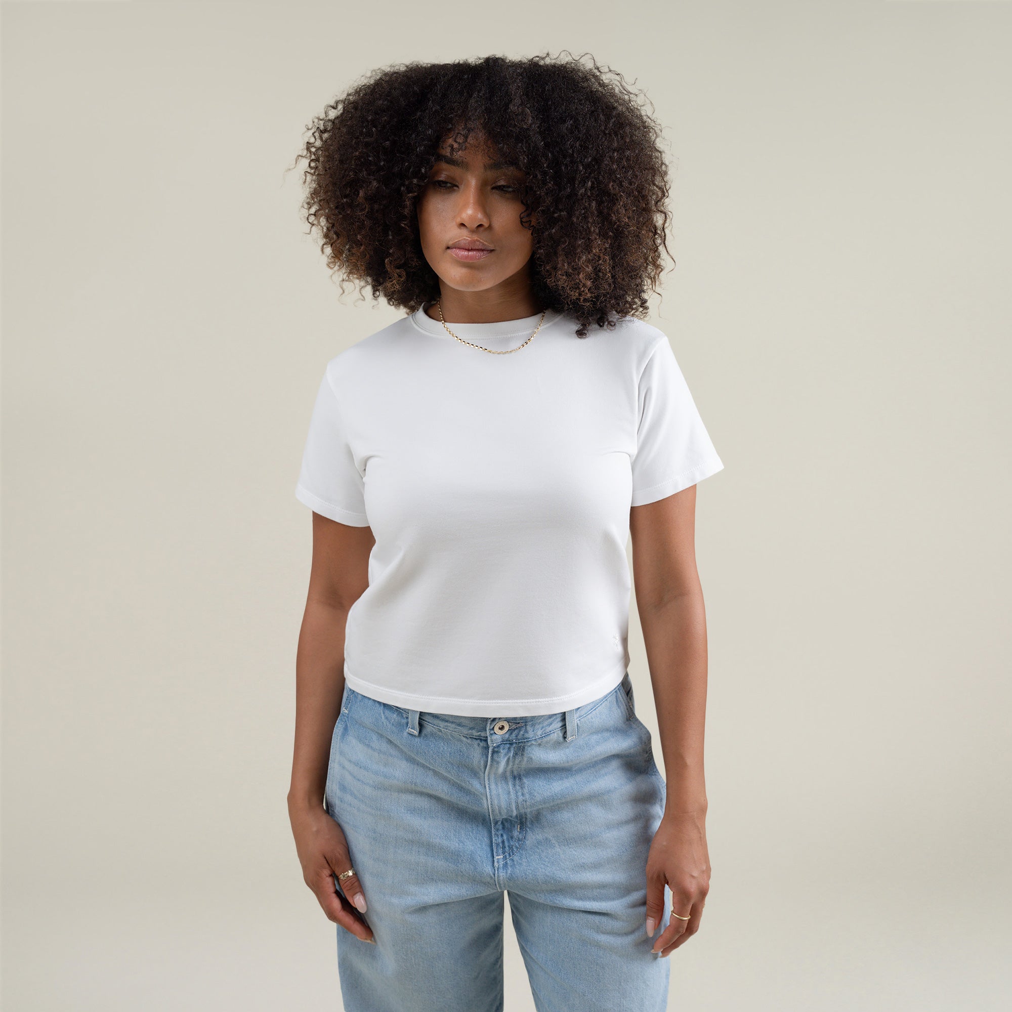 Tags:(Small) Custom t-shirt tee model Melissa in White