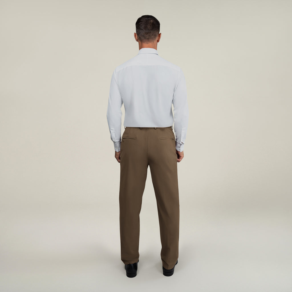 Tags:(6'0"|180 lbs) Bespoke custom athleisure technical men's suit los angeles model Tyler in Teak