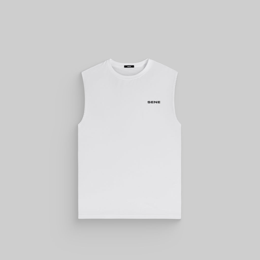 CoolTech Tank Top model Matteo in White