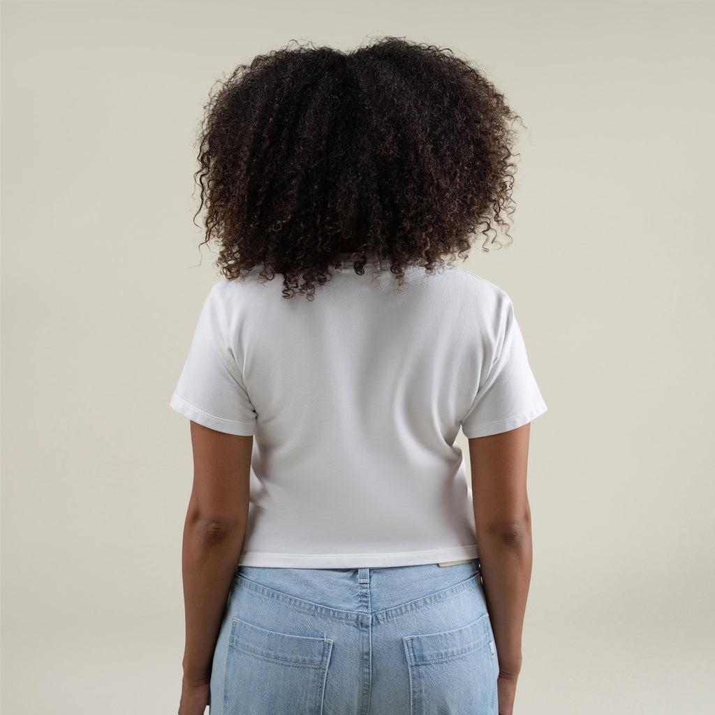 Tags:(Small) Custom t-shirt tee model Melissa in White
